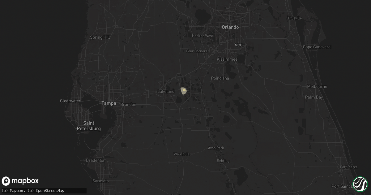 Hail map in Winter Haven, FL on June 28, 2025