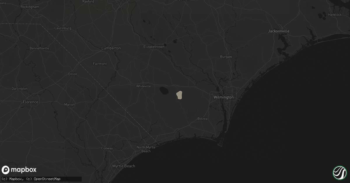 Hail map in Bolton, NC on June 28, 2026
