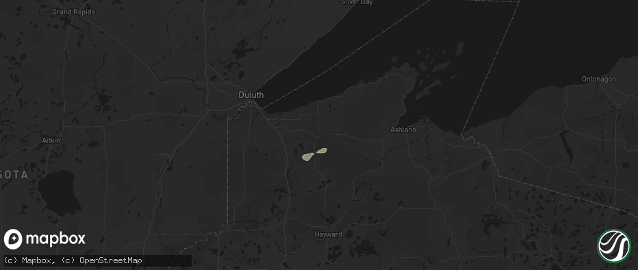 Hail map in Brule, WI on June 28, 2026