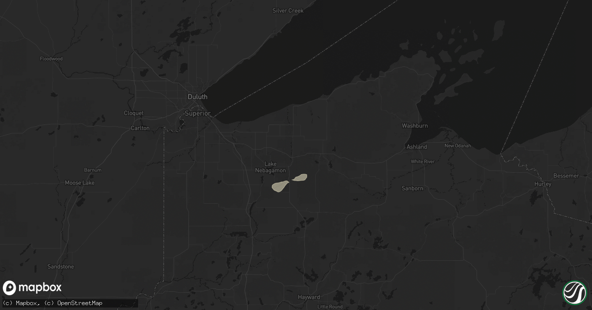 Hail map in Brule, WI on June 28, 2026
