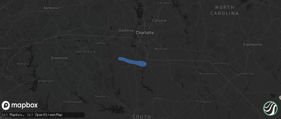 Hail map in Catawba, SC on June 28, 2026