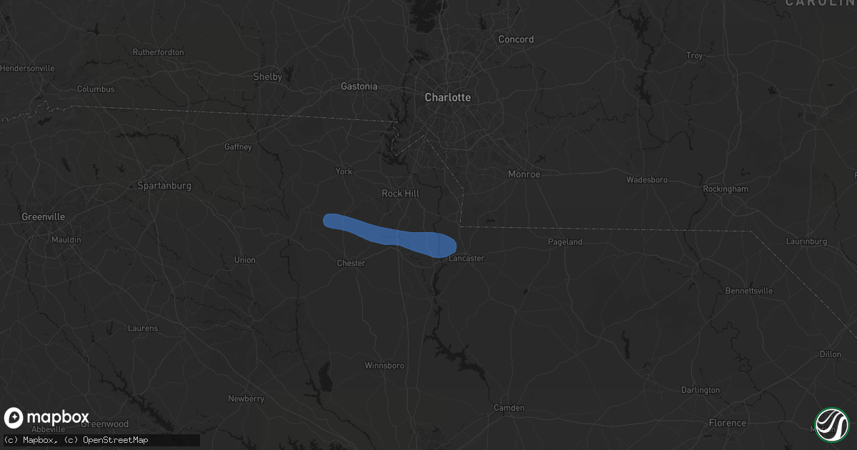 Hail map in Catawba, SC on June 28, 2026