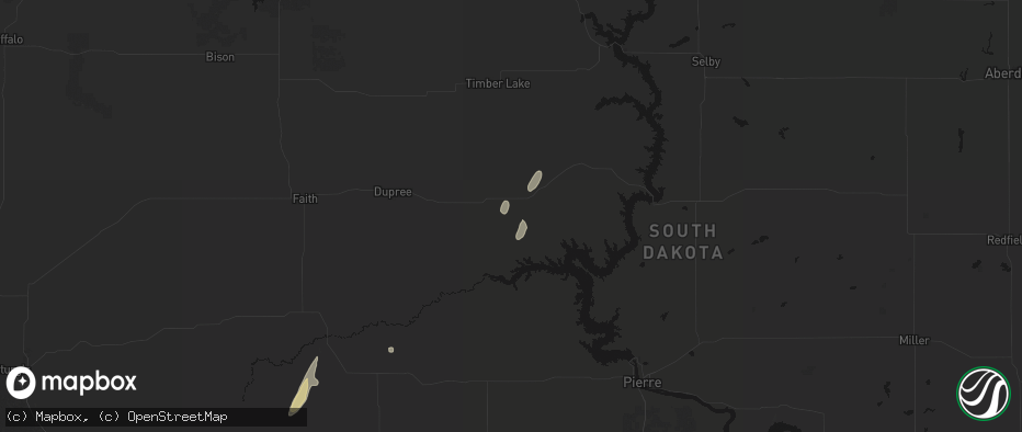 Hail map in Eagle Butte, SD on June 28, 2026