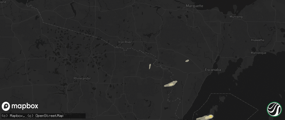 Hail map in Florence, WI on June 28, 2026
