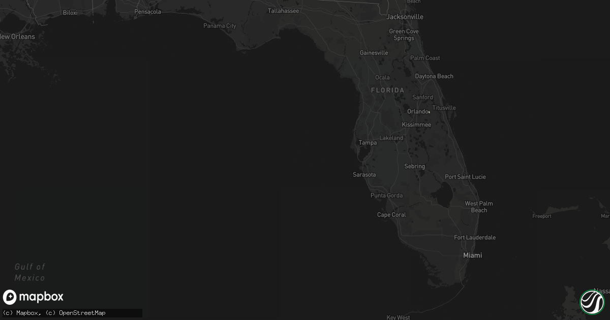 Hail map in Florida on June 28, 2026