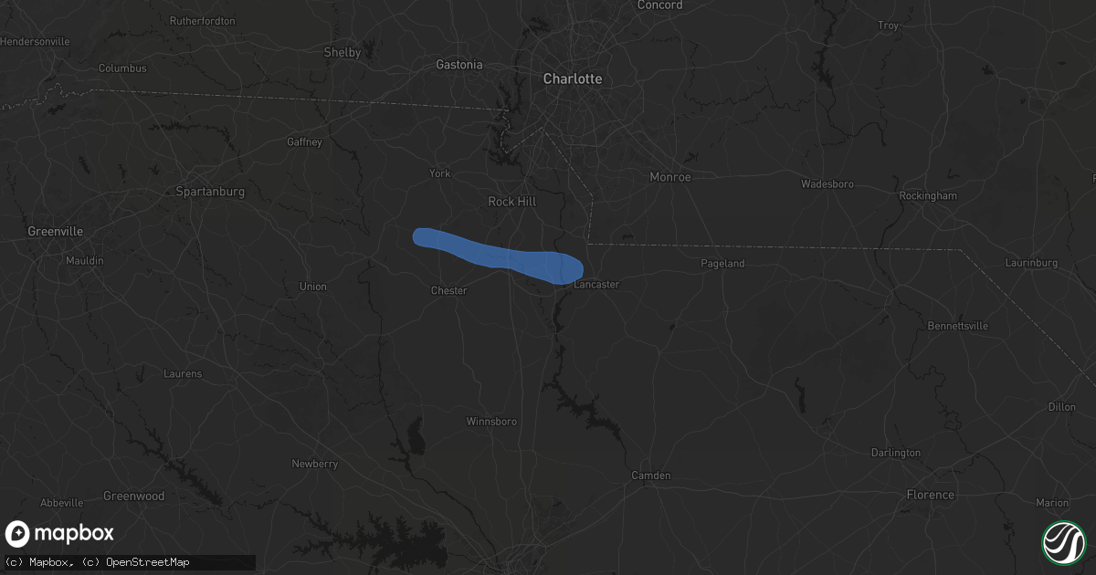 Hail map in Fort Lawn, SC on June 28, 2026