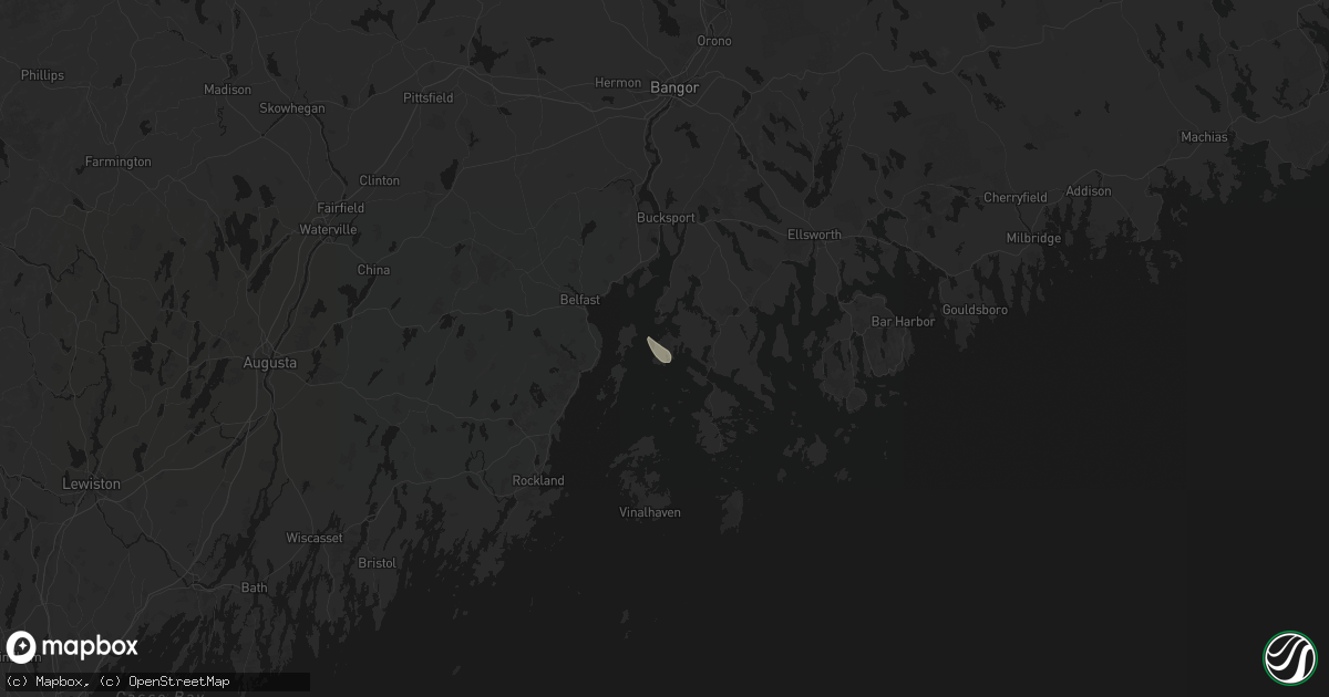 Hail map in Harborside, ME on June 28, 2026