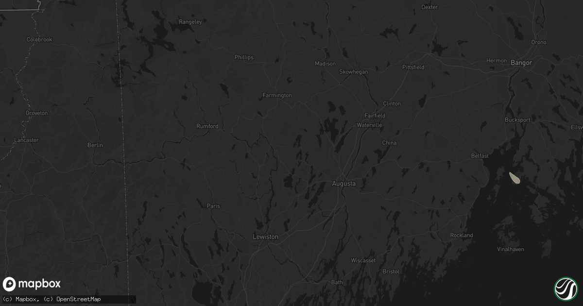 Hail map in Kents Hill, ME on June 28, 2026