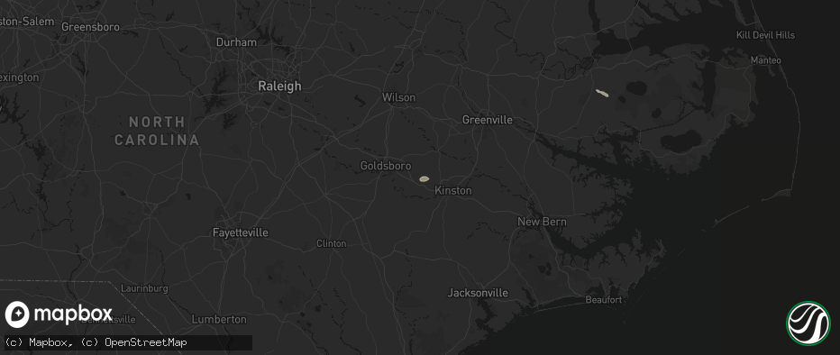 Hail map in La Grange, NC on June 28, 2026