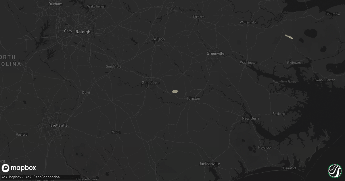 Hail map in La Grange, NC on June 28, 2026
