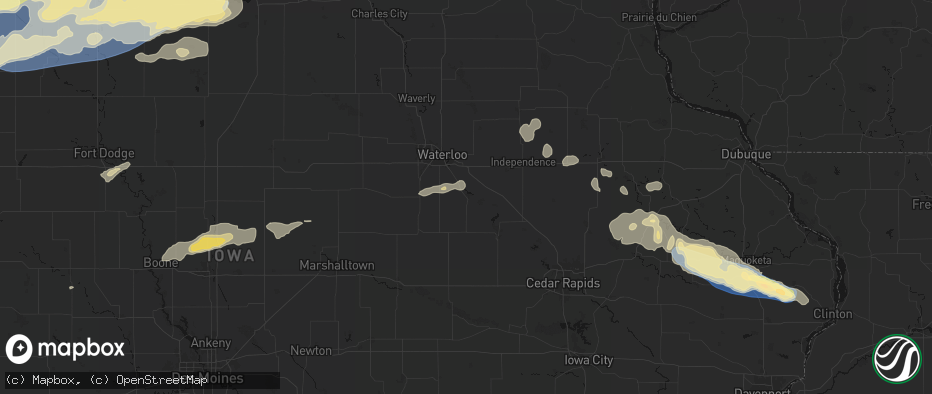 Hail map in La Porte City, IA on June 28, 2026