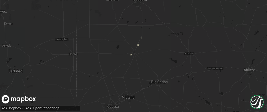Hail map in Lamesa, TX on June 28, 2026