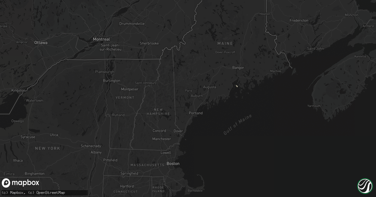 Hail map in Maine on June 28, 2026
