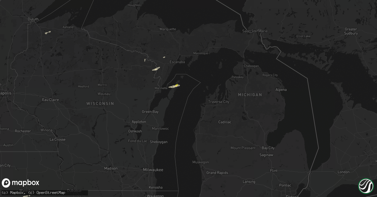 Hail map in Michigan on June 28, 2026