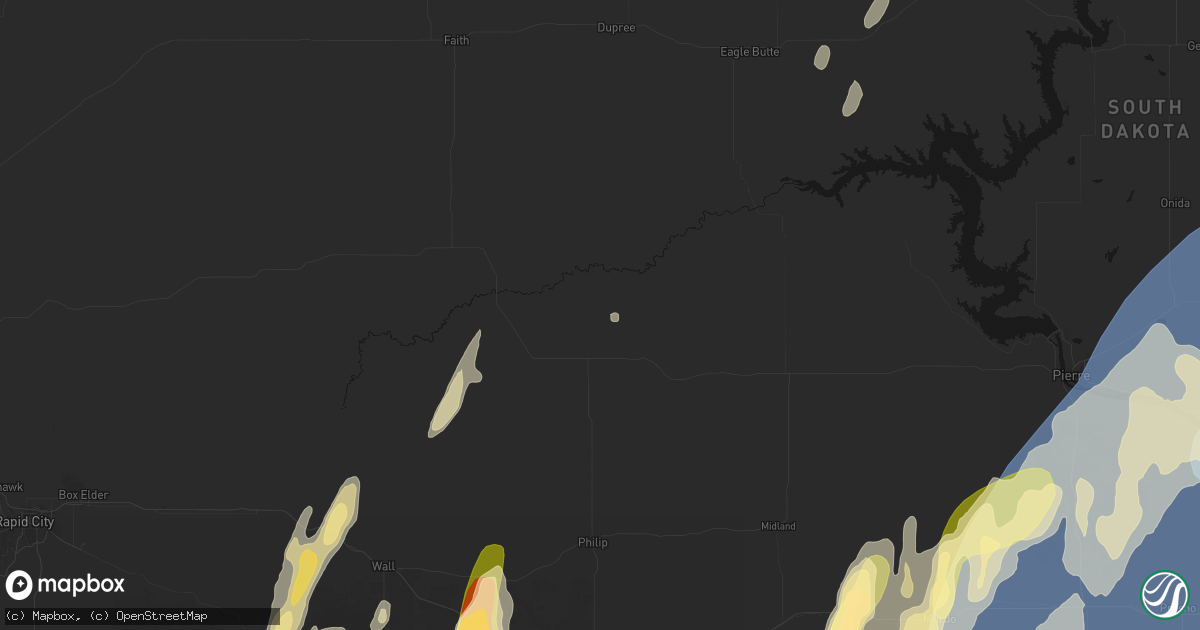 Hail map in Milesville, SD on June 28, 2026