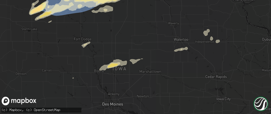 Hail map in New Providence, IA on June 28, 2026