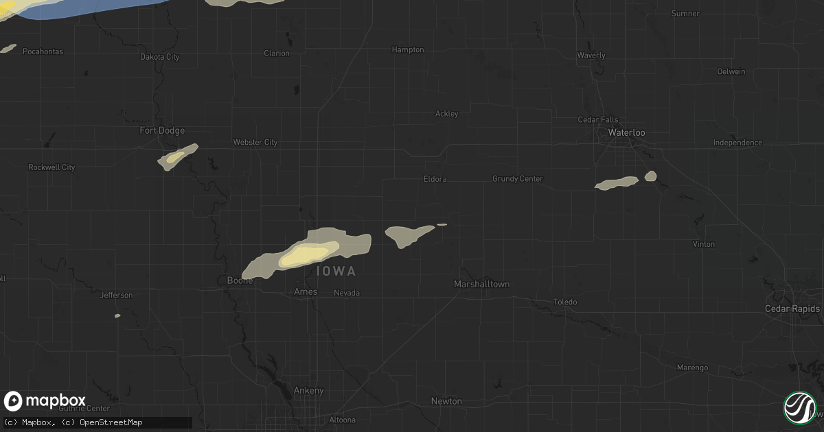 Hail map in New Providence, IA on June 28, 2026