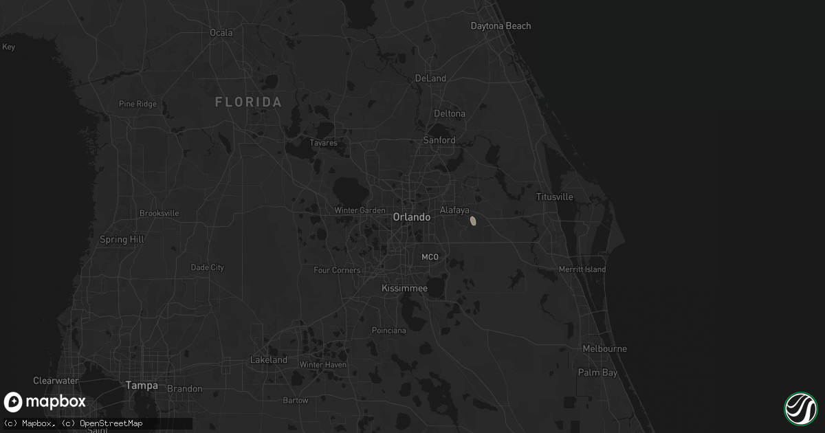 Hail map in Orlando, FL on June 28, 2026