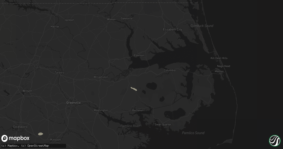 Hail map in Roper, NC on June 28, 2026