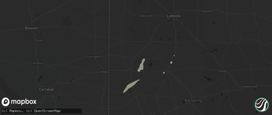 Hail map in Seagraves, TX on June 28, 2026