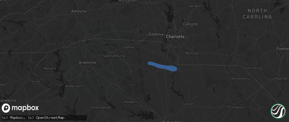 Hail map in Sharon, SC on June 28, 2026