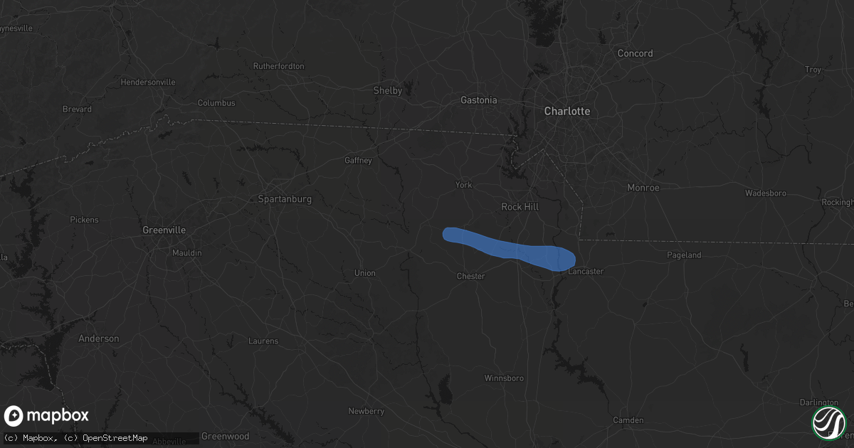 Hail map in Sharon, SC on June 28, 2026