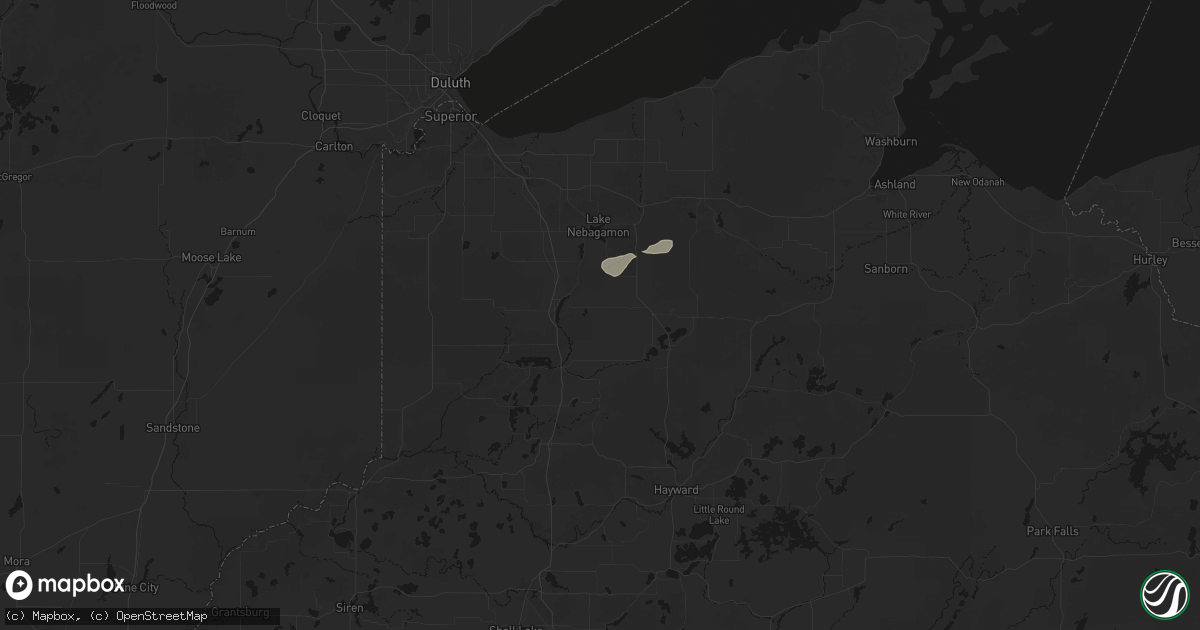 Hail map in Solon Springs, WI on June 28, 2026