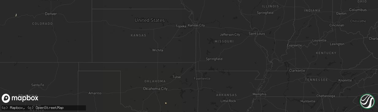 Hail map in Louisiana on June 29, 2011