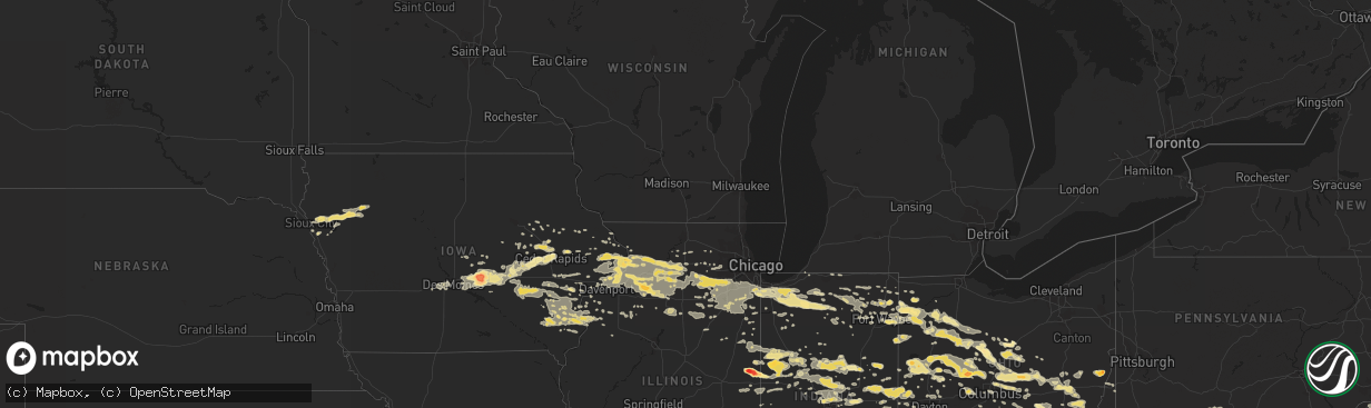 Hail map in Delaware on June 29, 2012