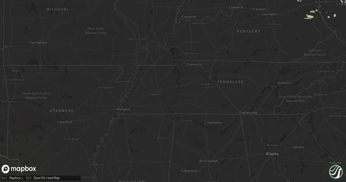 Hail map on June 29, 2012