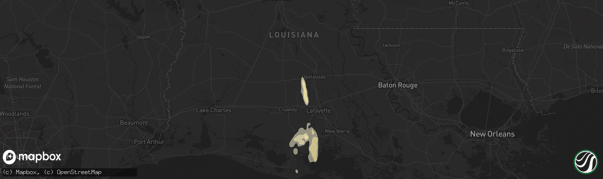 Hail map in Church Point, LA on June 29, 2013