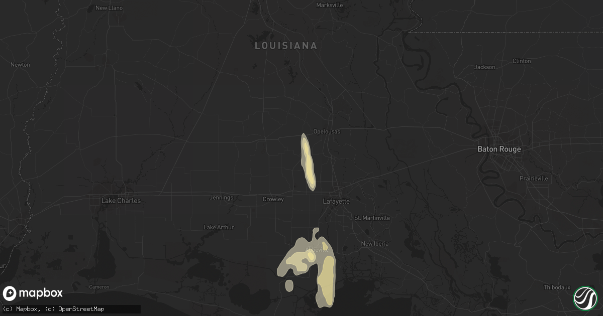 Hail map in Church Point, LA on June 29, 2013