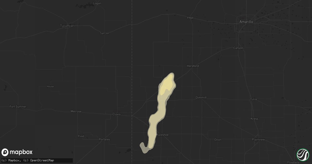 Hail map in Friona, TX on June 29, 2013