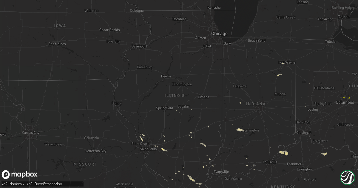 Hail map in Illinois on June 29, 2013