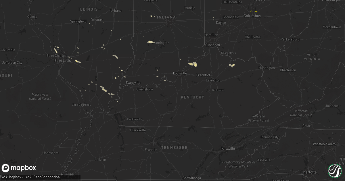 Hail map in Kentucky on June 29, 2013