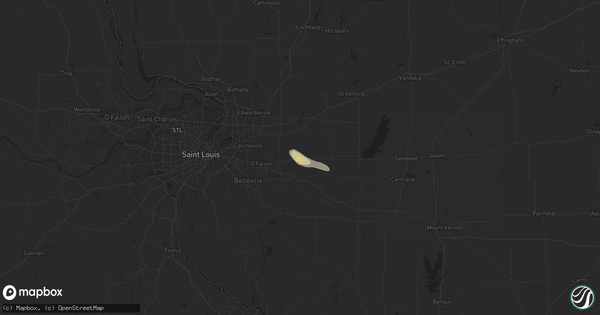 Hail map in Trenton, IL on June 29, 2013