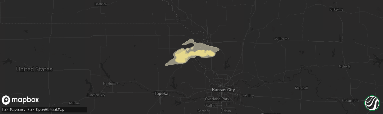 Hail map in Atchison, KS on June 29, 2014