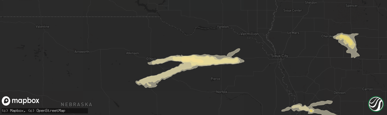 Hail map in Creighton, NE on June 29, 2014