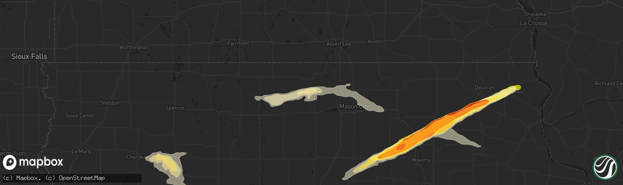 Hail map in Forest City, IA on June 29, 2014