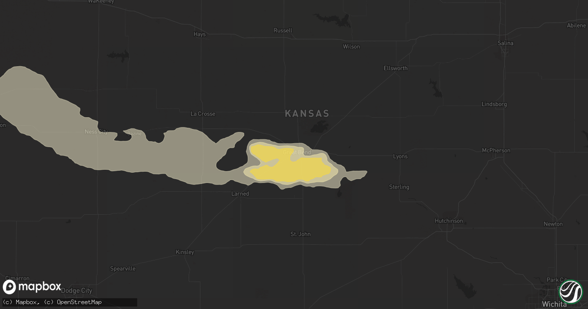 Hail map in Great Bend, KS on June 29, 2014