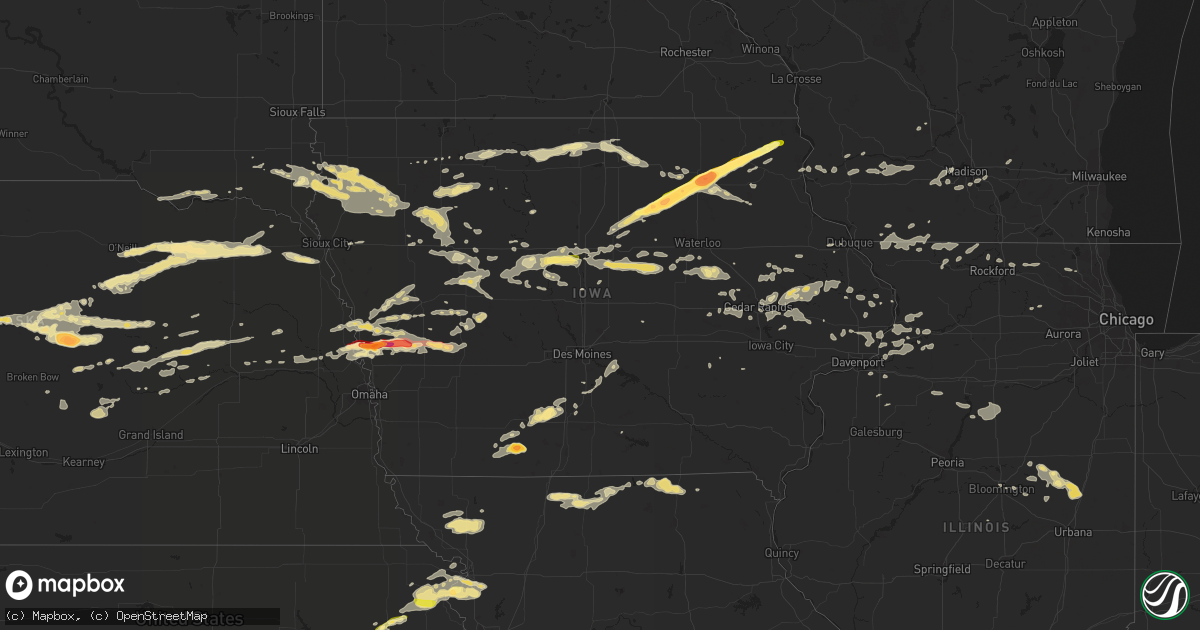 Hail map in Iowa on June 29, 2014