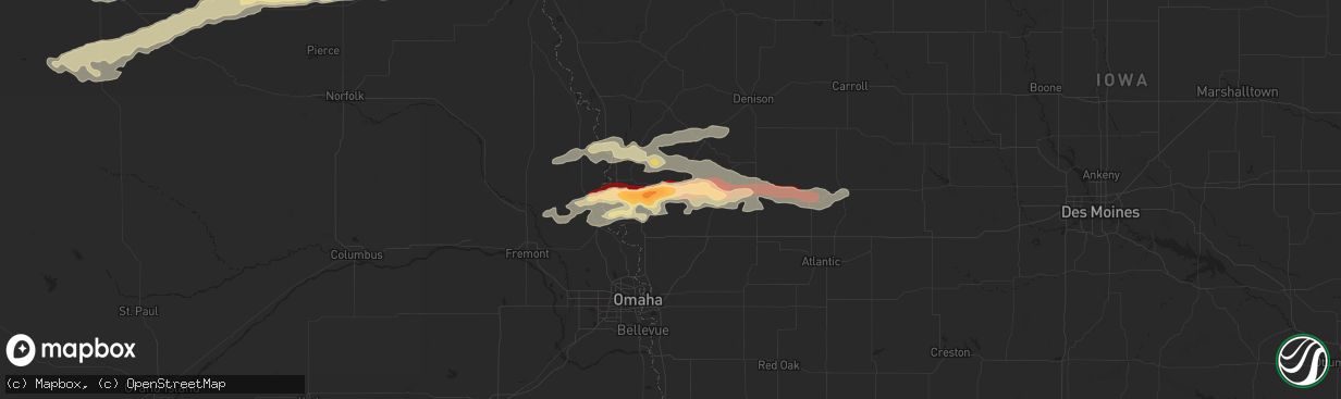 Hail map in Logan, IA on June 29, 2014