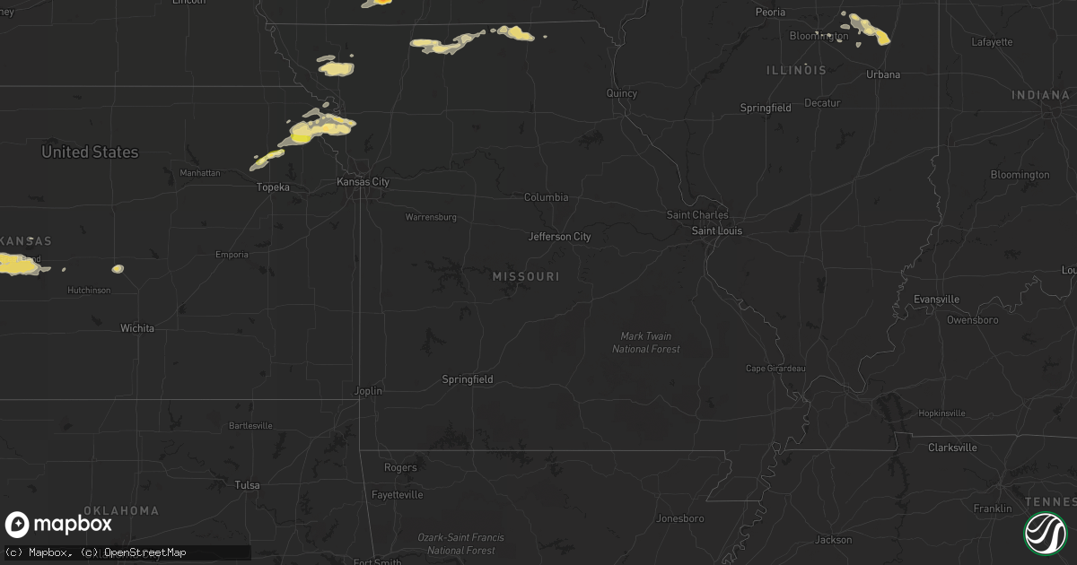 Hail map in Missouri on June 29, 2014