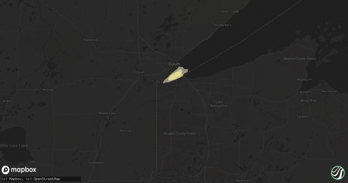 Hail map in Superior, WI on June 29, 2014