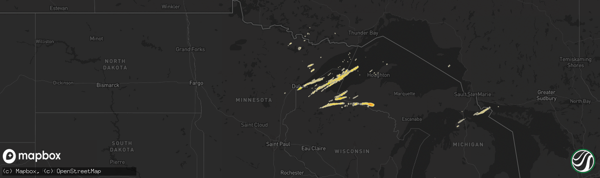 Hail map on June 29, 2014