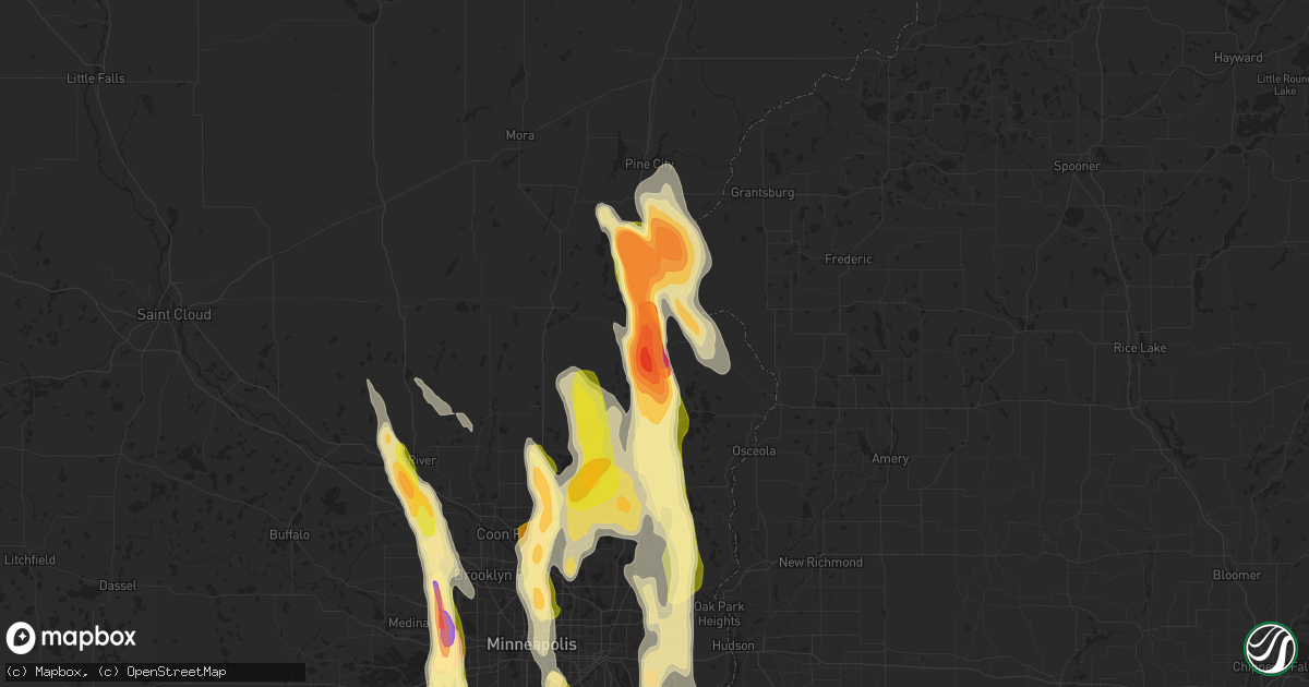 Hail map in North Branch, MN on June 29, 2015