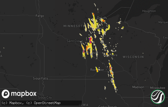 Hail map preview on 06-29-2015