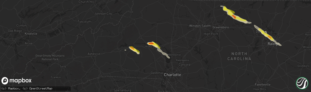 Hail map in Conover, NC on June 29, 2016