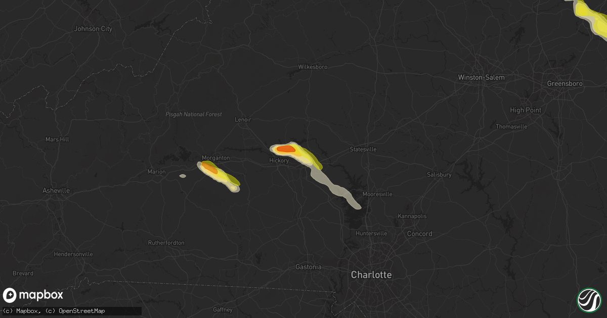 Hail map in Conover, NC on June 29, 2016