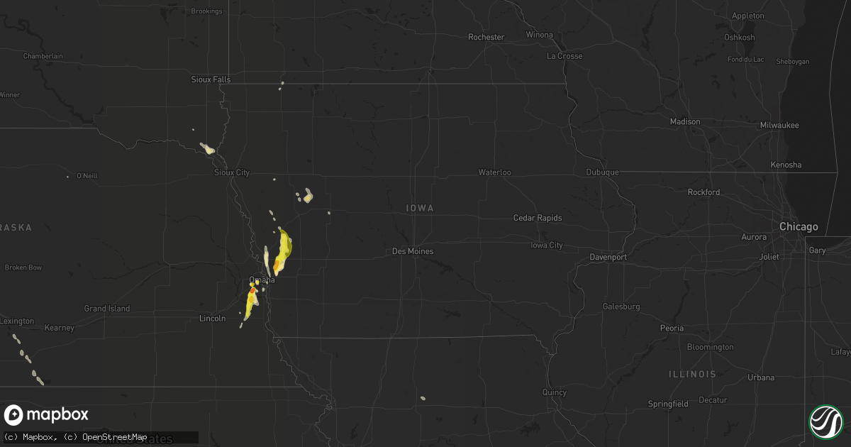 Hail map in Iowa on June 29, 2016